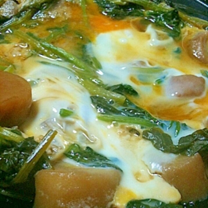 ☆麩とほうれん草で作る卵とじ☆